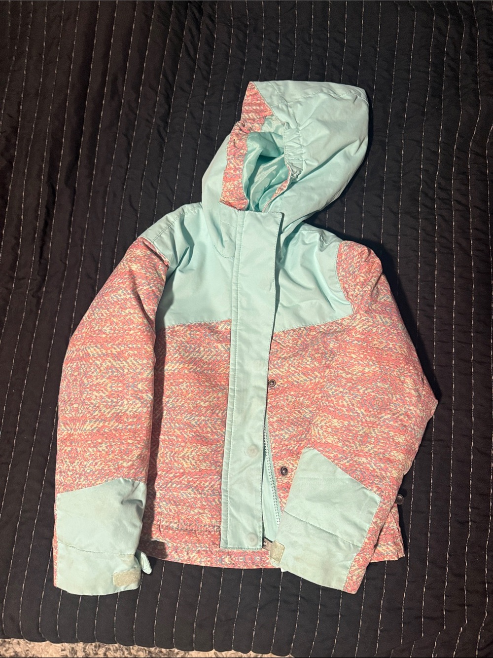 Arctix Girls Hooded Puffer Jacket - Mint & Pink